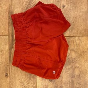 Lululemon size 4 running shorts in red